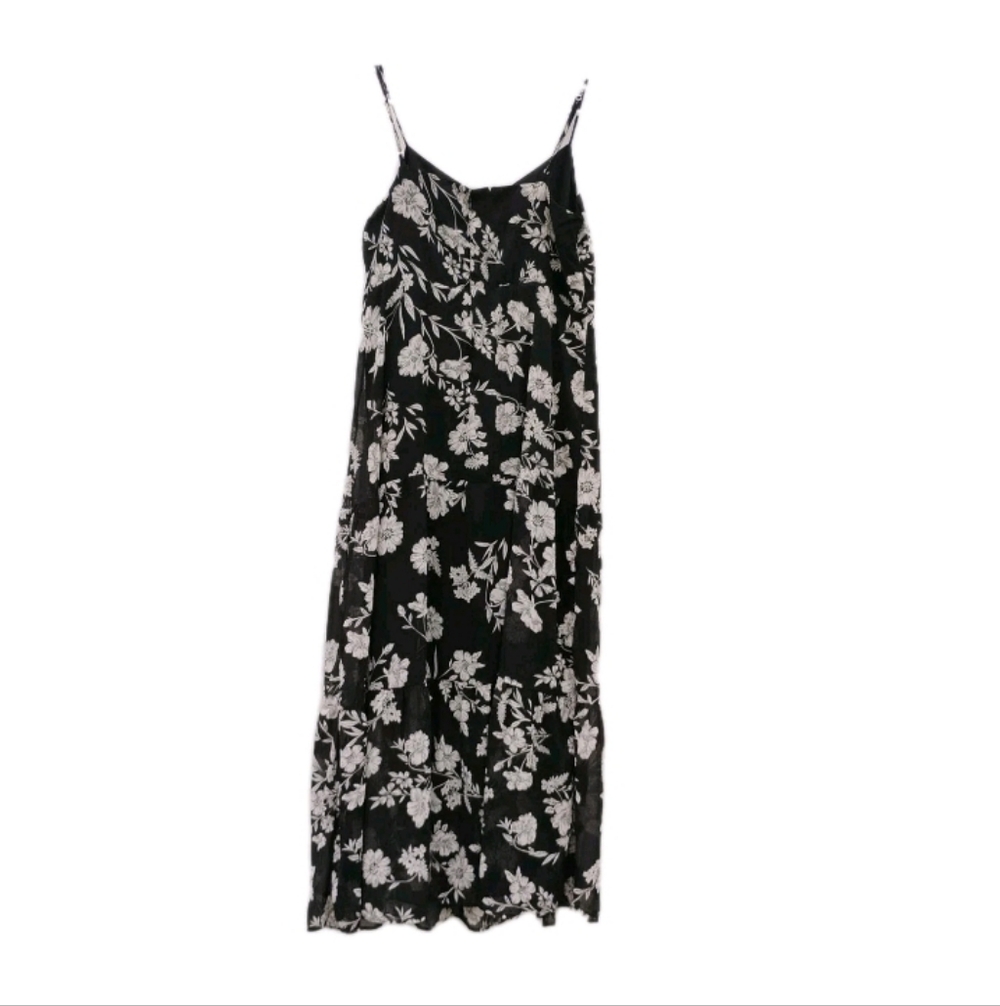 J.Crew Mercantile Women’s Black & White Floral Tiered Maxi Dress Sz 14 Blk Label
